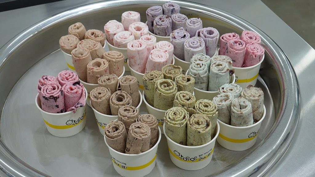 철판 아이스크림 달인 / ice cream roll master - korean street food